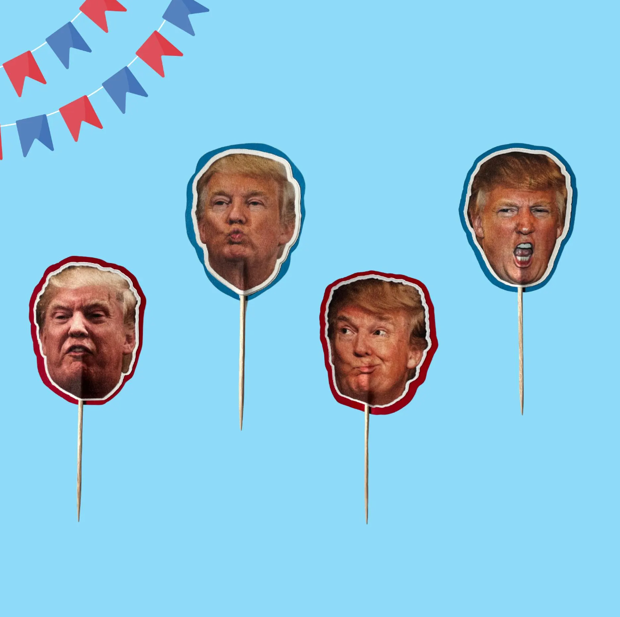 Trump Face Cupcake Toppers